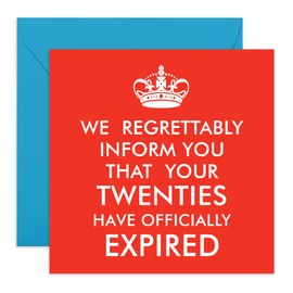 Central 23 Happy 30th Birthday Card - 'Twenties Have Expired' - Funny Birthday Cards for Women Men Age 30 - Son Daughter - 30 Year Old - Comes With Fun Stickers
