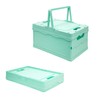 Tixill Small Collapsible Storage Crates, Foldable Plastic Baskets with Lids