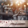 PETCEE for Girl - 3.9x0.4x3.9 Heart-Shaped Engraved Plaque Romantic Gift