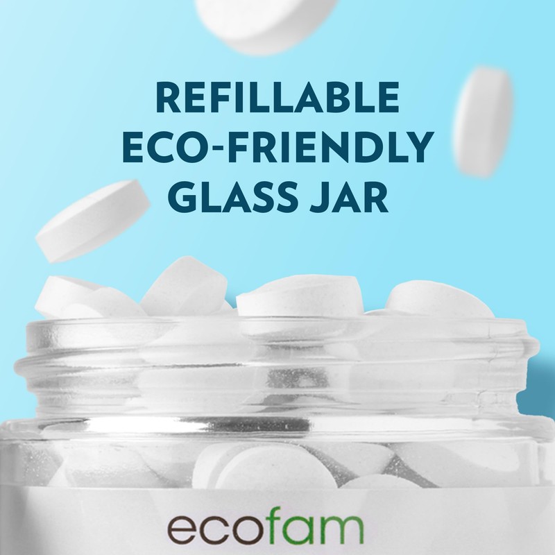 ECOFAM Peppermint Mouthwash Tablets - Chewable Tablet for Fresh Breath