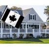 2×3 FT Black Canada Flag,Medium 60×90 CM Canadian Outdoor Banner,100D