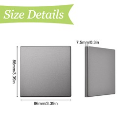 UFURMATE Blanking Cover, Wall Plate, 3.4 x 3.4 Inch, Plastic, Screwless, Double Blank Plate, Dual Blank, Socket Cover, Electrical Covers for Unused Sockets or