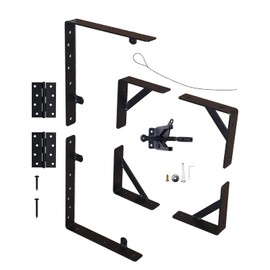 Anti Sag Fence Gate Kit Gate Hardware Gate Latch for Wooden Fence Heavy Duty Corner Brace Brackets with a Gate Latch 1 Set for Wooden Fence, Shed Doors, Driveway Gates, Corral Gates, Wood Windows