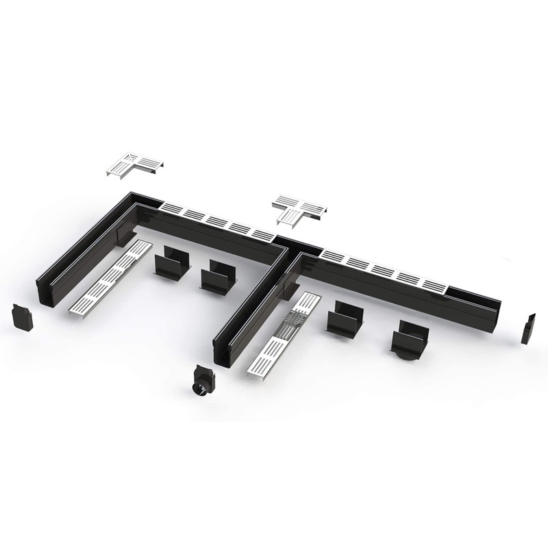 AluSthetic Corner Piece for PVC Threshold Drainage Channel with Anodized