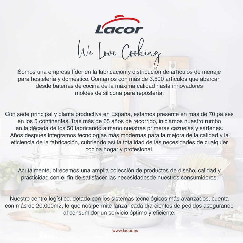 Lacor - 61816 Magic Food Smoker Bell, Glass Lid with