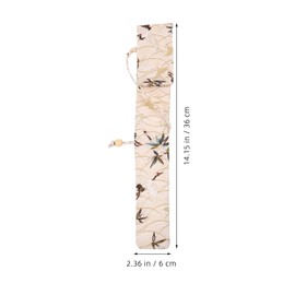 LOGOFUN 4pcs Folding Hand Fan Bag Chinese Style Folding Fan Protector Foldable Handhled Fan Packing Pouch Hand Fan Sleeve - Colorful