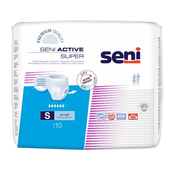 Seni Active Super Small Incontinence Briefs (Pack of 10)