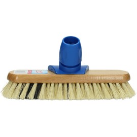 Sorbo Scrubber - 22cm - Heavy Duty Cleaning Brush with Hard Fibre Bristles - Wooden Body - For Indoor & Outdoor Use - Ideal for Scrubbing Floors, Patios & Tiles - Diameter 24mm Handle Holder