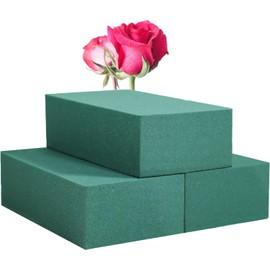 Ximoryn Ximoryn Floral Foam Blocks Pack of 3 Green Wet & Dry Flower Foam for Fresh (22 * 10 * 7CM) & Artificial Flower Arrangement, Plant Foam, Florist Supplies for DIYs, Arts, Crafts & Weddings