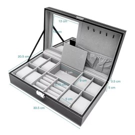 Exhivit Estuche Exhibidor P/joyería  / Porta Reloj 8 Color Negro