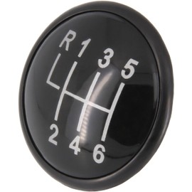Recambo Gear Knob Cap Emblem Cover 6 Gears Suitable for VW Golf IV, 1J, 1997-2006, Plug & Play, Black