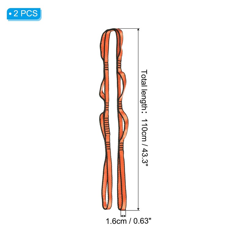 PATIKIL Daisy Chain Straps 2 Pack Strong Climbing Straps with