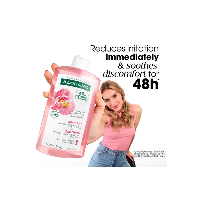 Klorane Soothing Organic Peony Shampoo 400ml