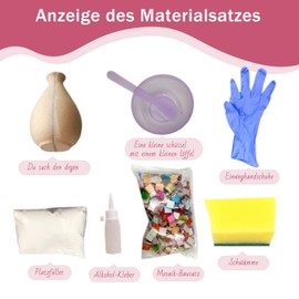 Daity DIY Mosaic Vase Art Set Mosaic Craft Set Children Craft Set Adult Creative Set for Children Adults