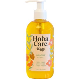 HobaCare HobaCare 100% Pure Jojoba Oil Baby Care - Unrefined and Cold Pressed Body & Scalp Massaging Oil for Hair, and Nails - (8.45 fl oz / 250 ml)