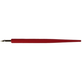 Standardgraph KN 108 Quills and Wood Dip Pen Holder Wooden with Spring Red