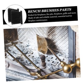 ABOOFAN 2 Pack Fireplace Brush Replacement Heads Long Handled Scrubbing Brush for Fireplaces Easy Install for Cleaning Dust