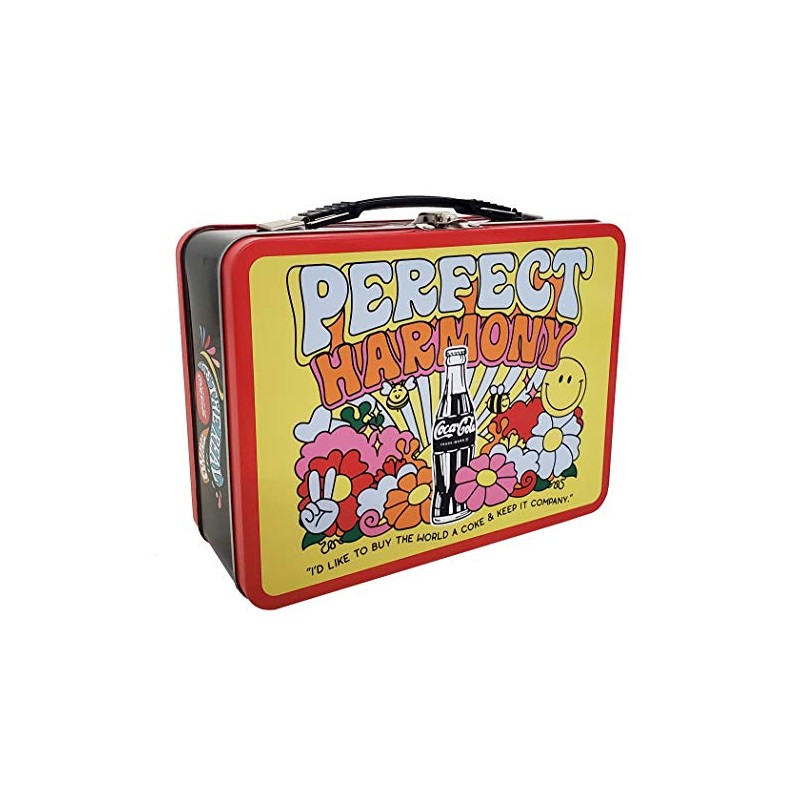 The Tin Box Company 1971 レトロコカ・コーラ XL ティンランチボックス レッド&イエロー (664707)