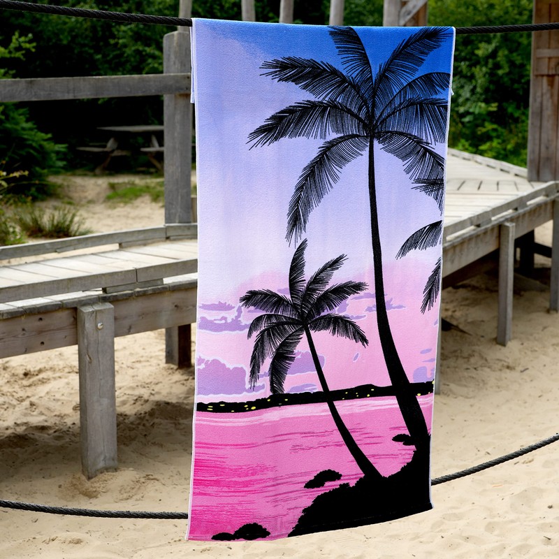 GEEZY Large Microfibre Beach Bath Towel Lightweight Sports Travel Gym