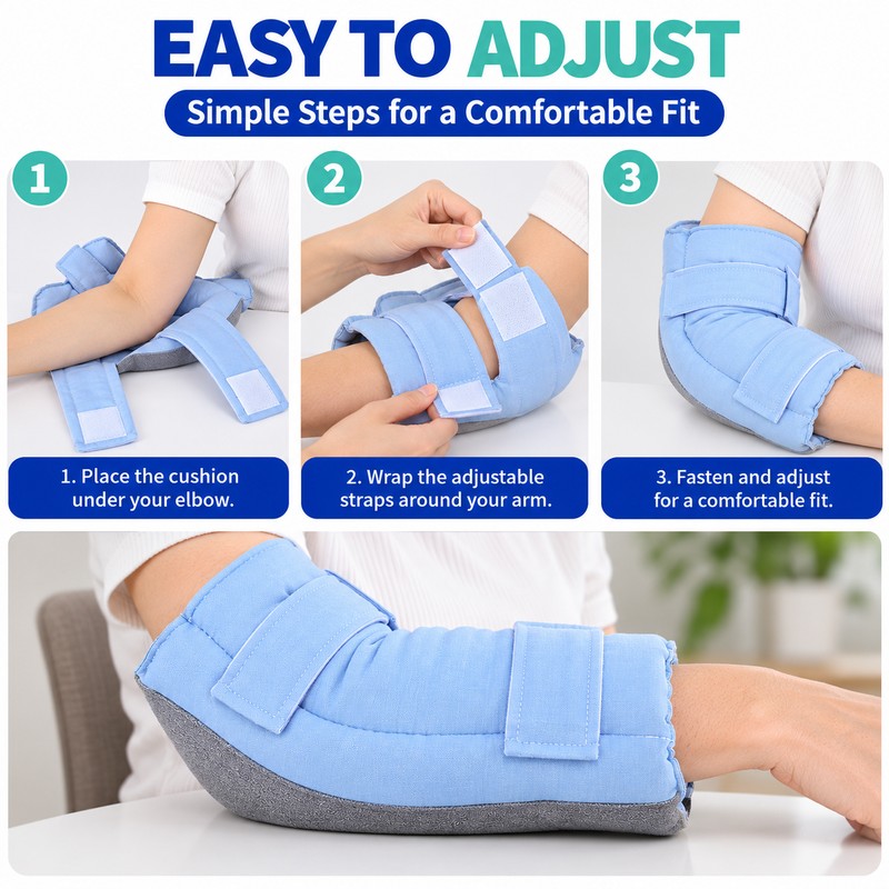 Reusable Padded Elbow Protectors for Elderly Adults – Soft Adjustable