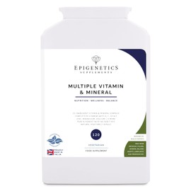 Multivitamin & Mineral | 25 Essential Vitamins & Minerals for Energy, Immunity & Wellbeing | 120 Vegetarian Capsules UK Made | 2 Month Supply