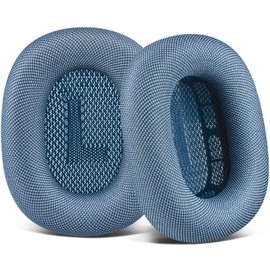 SOULWIT Replacement Earpads for Airpods Max Over-Ear Headphones, Ear Pads Cushions with Durable Mesh Fabric, Softer Foam - Blue