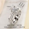 Blongme Wedding Engagement Rings Set for Women 925 Sterling Silver