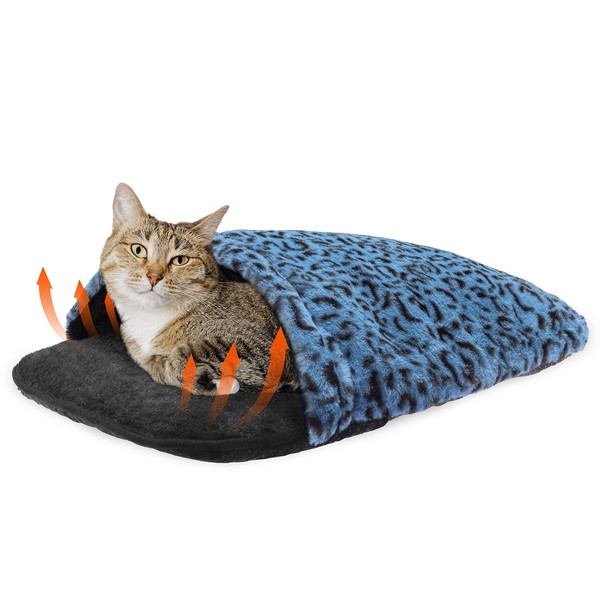 BINGPET Self-Warming Cat Bed Self-Heating Cat Dog Mat Extra Warm Thermal Pet Pad for Indoor Outdoor Pets Non-Slip Bottom Washable 22" x 19"
