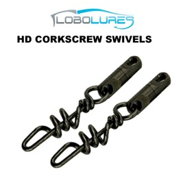 Lobo Lures 750lb Quick Release Big Game Marlin Fishing Heavy Duty Aussie Style Ball Bearing Dredge Corkscrew Swivels (4 Pack)