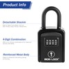 Iron Lock® - Key Lock Box Portable with Removable U-Shackle