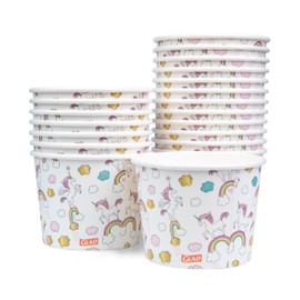 Glad for Kids Unicorn Paper Snack Bowls, 20 Count, Lids Not Included - Disposable Snack Bowls with Unicorn Design for Kids Heavy Duty Disposable Paper Bowls for Everyday Use, 12 Ounces