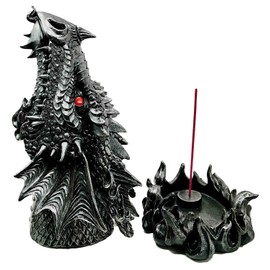 Pacific Trading Mythical Fantasy Smoke Fire Breathing Dragon Incense Holder & Burner Figurine
