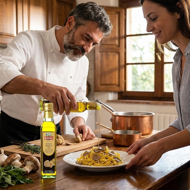 BASSO 1904 White Truffle Infused Oil, 8.5 fl oz (250ml)