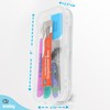 Enday Pencil Box Clear, Plastic Double Deck Pencil Case with