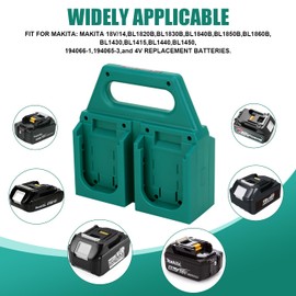 Bozdyru 4-Slot Battery Holder for Makita 18V & 14.4V