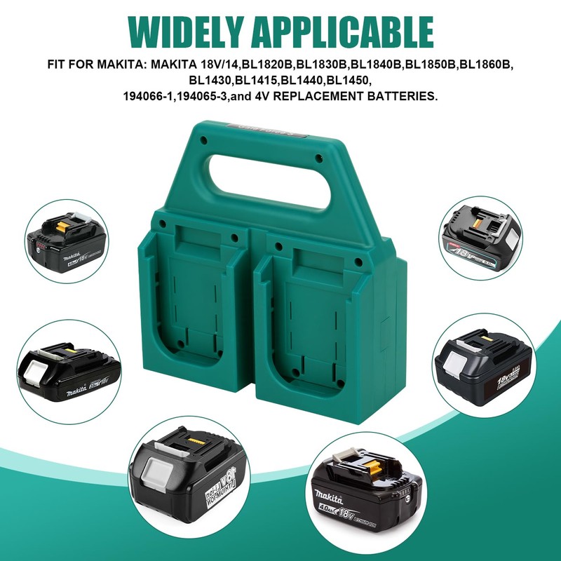 Bozdyru 4-Slot Battery Holder for Makita 18V & 14.4V