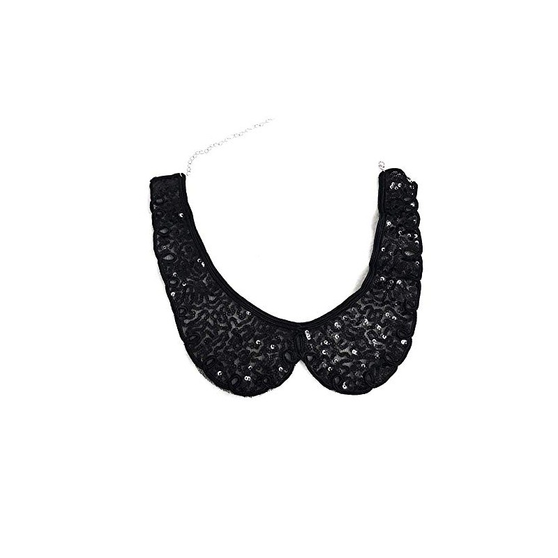 Women's Lace Detachable Half Shirt Blouse Fake Collar Sequin Choker