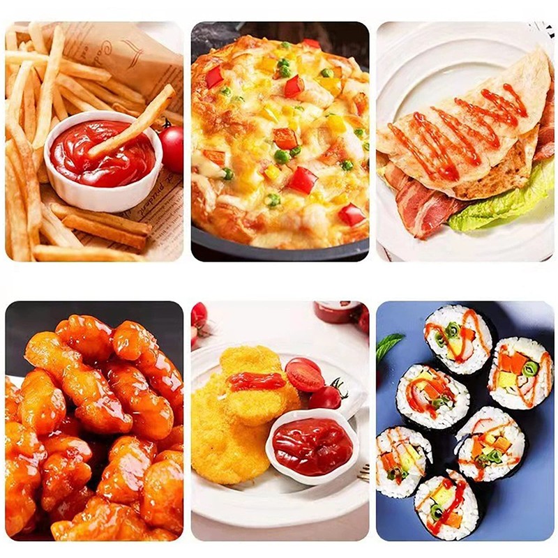 WXOIEOD 4 Pieces Mini Ketchup Bottle for Bento Box Accessories,