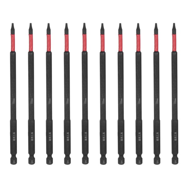 HARFINGTON 10pcs Impact Tough Torx Drill Bit T7 6" Length