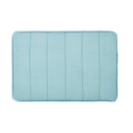 HNU Super Absorbent Quick Dry Memory Foam Bath Mat Non-Slip Size: 17 "X 24" | Pretty Light Blue Color Ultra Soft Plush Thick Cushioned Underfoot Feel | Durable Easily Washable Shower Bath Floor Mat