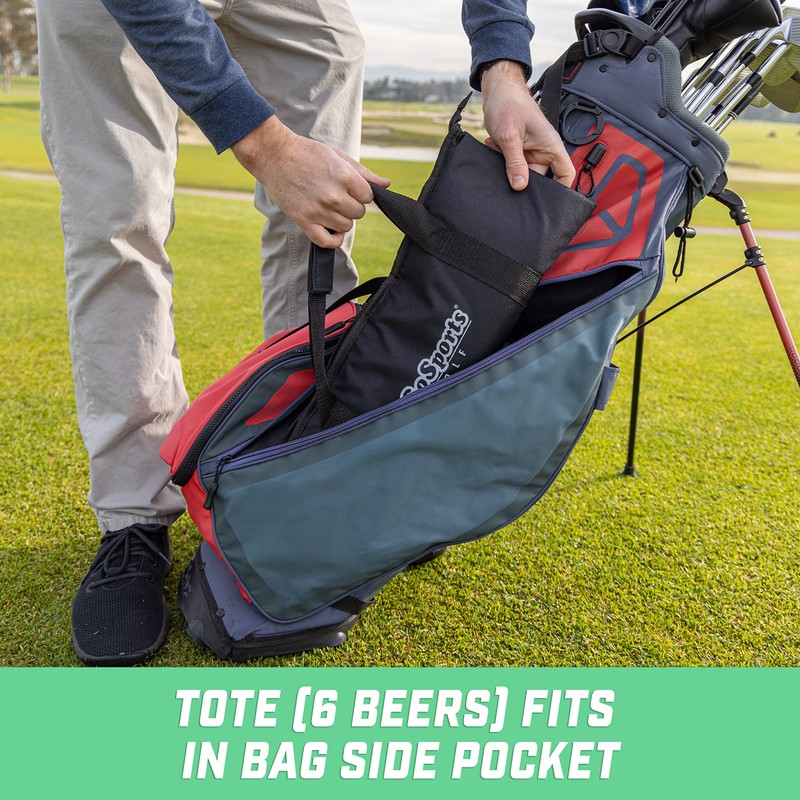 GoSports ゴルフクーラーセット - ビール缶スリーブとクーラーコンボ - ゴルフバッグに13缶を断熱。