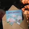 Artery8 Birthday Greeting Card Lotus Pond Flowers For Her