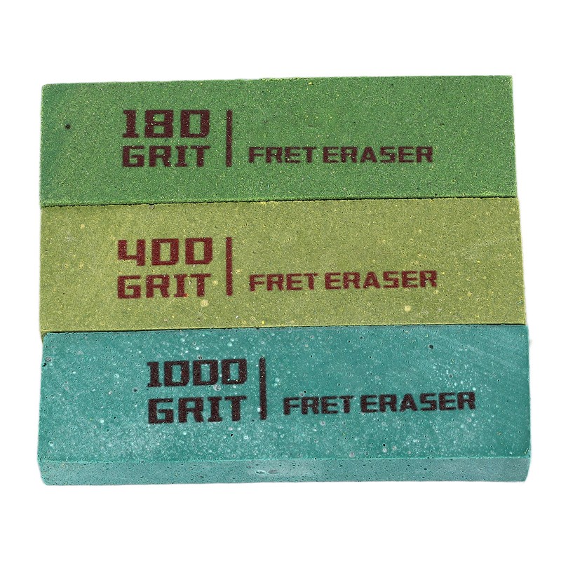 3PCS Guitar Fret Erasers Fret String Polishing Abrasive Rubber Blocks