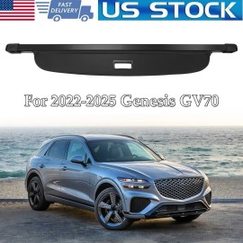 Cequent Unbranded Retractable Cargo Cover for Genesis GV70 2022-2025 Rear Trunk Shade Accessories