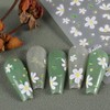 5 Pcs Flowers Nail Stickers Decals - SHANRUN 5D Relief