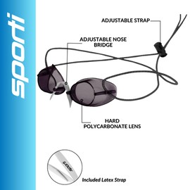 Sporti Antifog Swedish Goggle + Bungee Strap (Smoke)