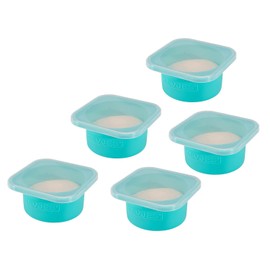 500ml Individual Pizza Dough Proofing Container with Airtight Lid – Ideal for Neapolitan Pizza Round Dough Ball Cold Fermentation, Food Grade Silicone, Freezer & Dishwasher Safe – 5 Pack (Blue)