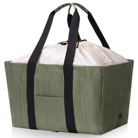 LHZK Eco Bag, Foldable, Large Capacity, Shopping Bag, Cooler Bag, Durable, Shopping Bag, Reusable Shopping Bag (Gray)