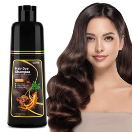 Dark Brown Hair Dye Shampoo - Natural Herbal Essences Shampoo for Instant and Lasting, 3 in 1 Shampoo for Gray Hair Coverage, Semi Permanent Hair Color for All Hair Types, 150 ML/5.07 OZ