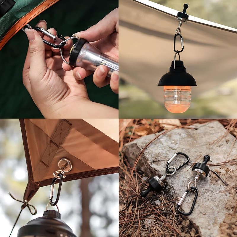 Lantern Hooks, Magnetic Hooks, Powerful Tent Hooks, Set of 4,